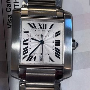 Men’s Silver Cartier Tank